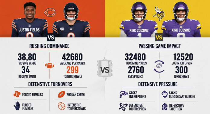chicago bears vs minnesota vikings match player stats