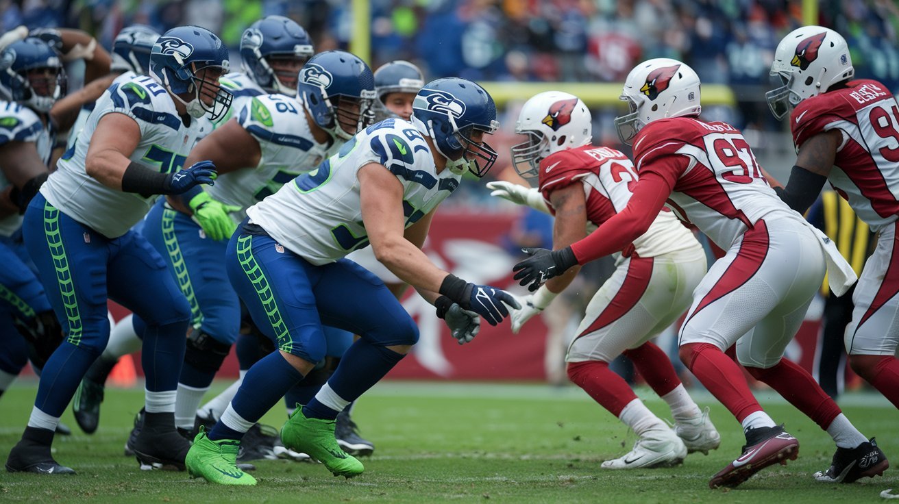 Seahawks and Cardinals Game Scene